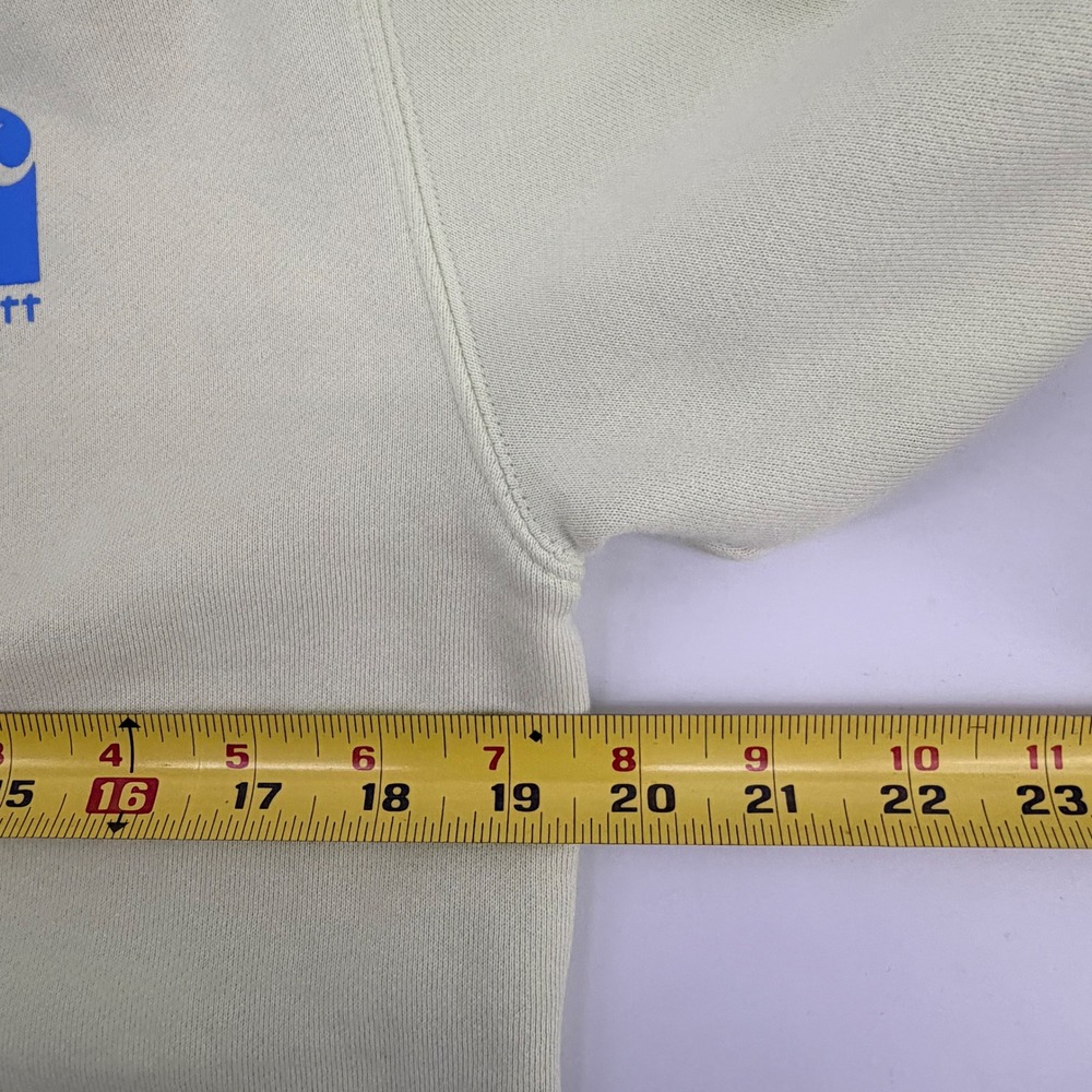 Carhartt Hoodie Kids XL 18-20 Lime Green Blue Logo Graphic Sweatshirt Pullover - Picture 6 of 7